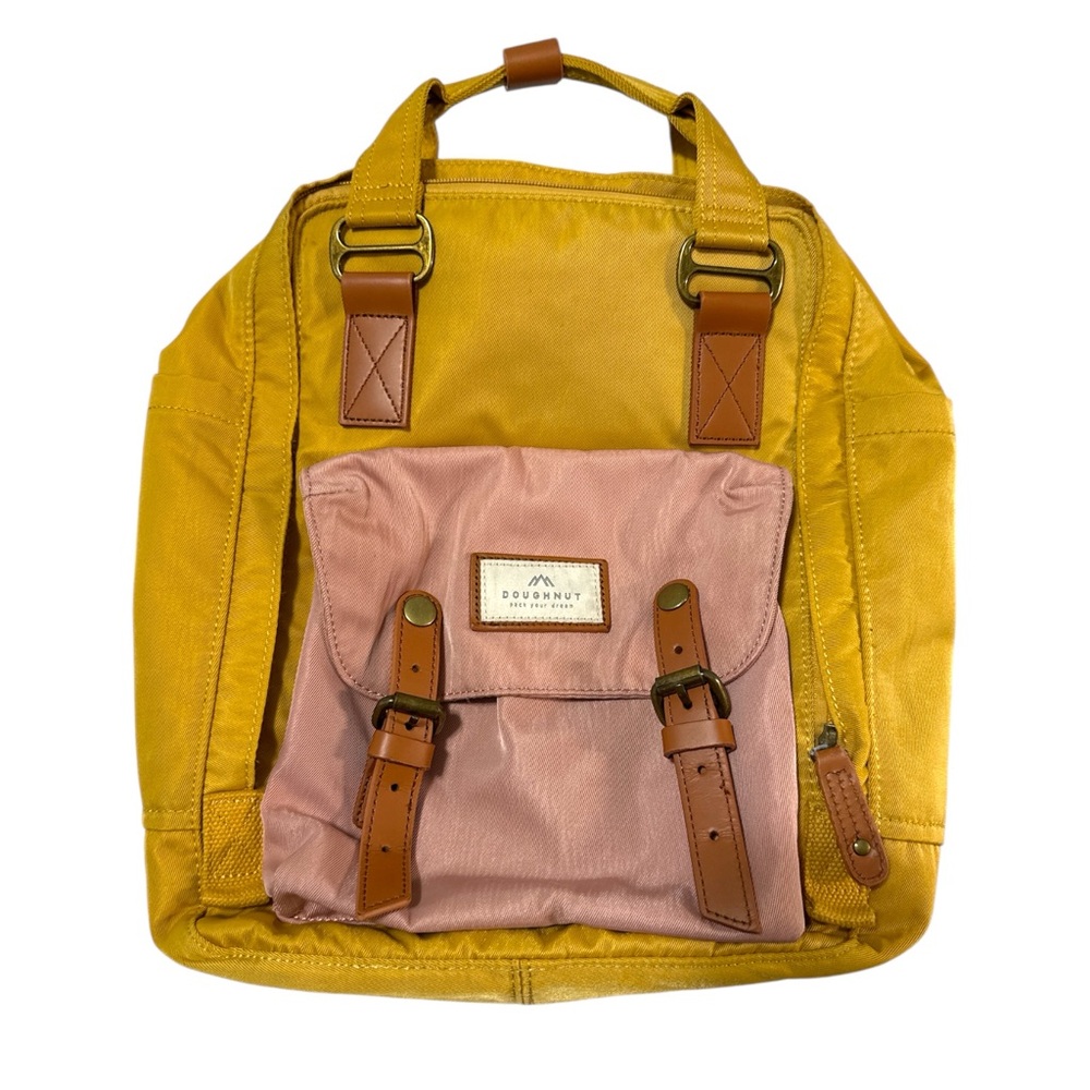 Stylish Yellow and Pink‎ Backpack by Doughnut